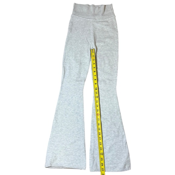 Hollister Women's Gray Gilly Hicks knit Foldover Waist Flare Pants- Size XXS - Picture 6 of 7